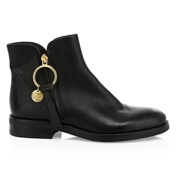 See By Chloe Shoes See By Chloe Louise Leather Ankle Boots In